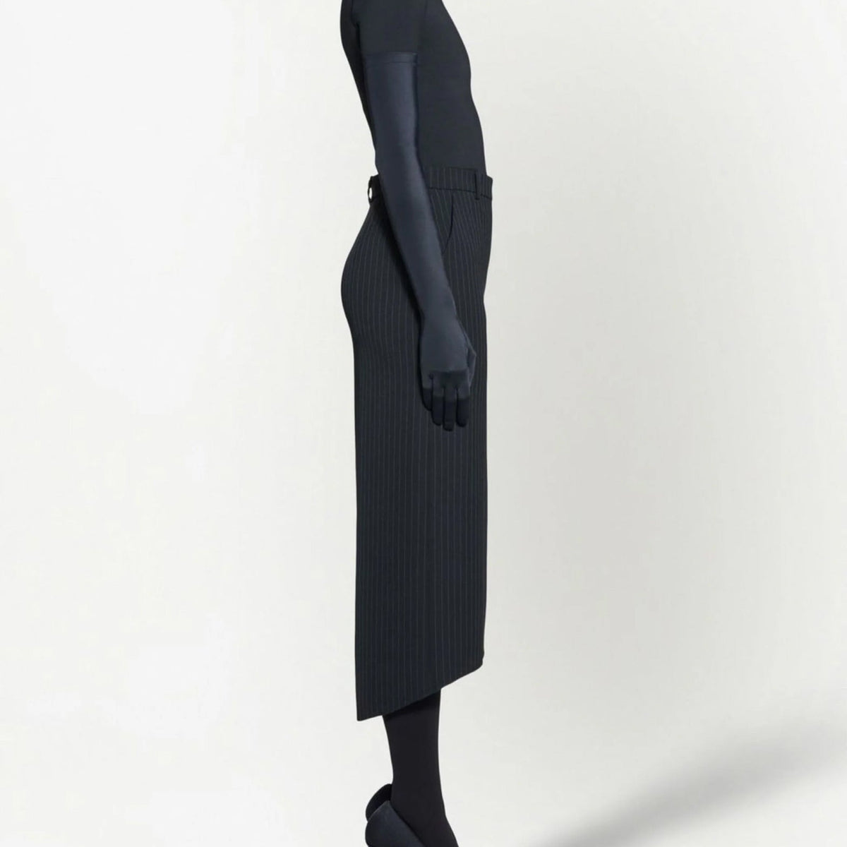 BALENCIAGA Hourglass Pinstripe Pencil Skirt