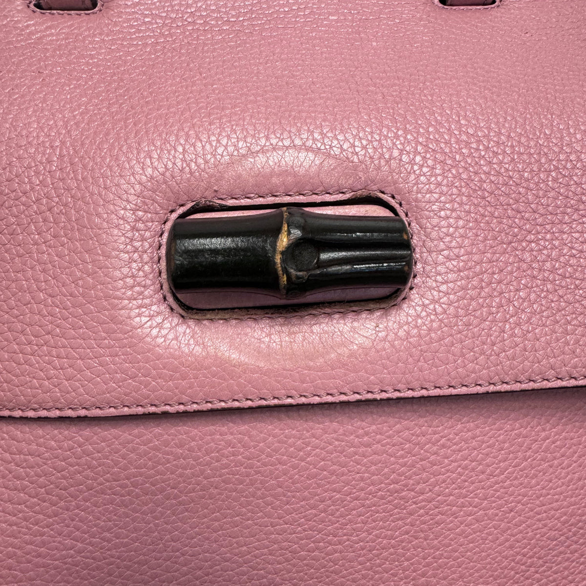 Gucci Pink Bamboo Daily Top Handle Bag