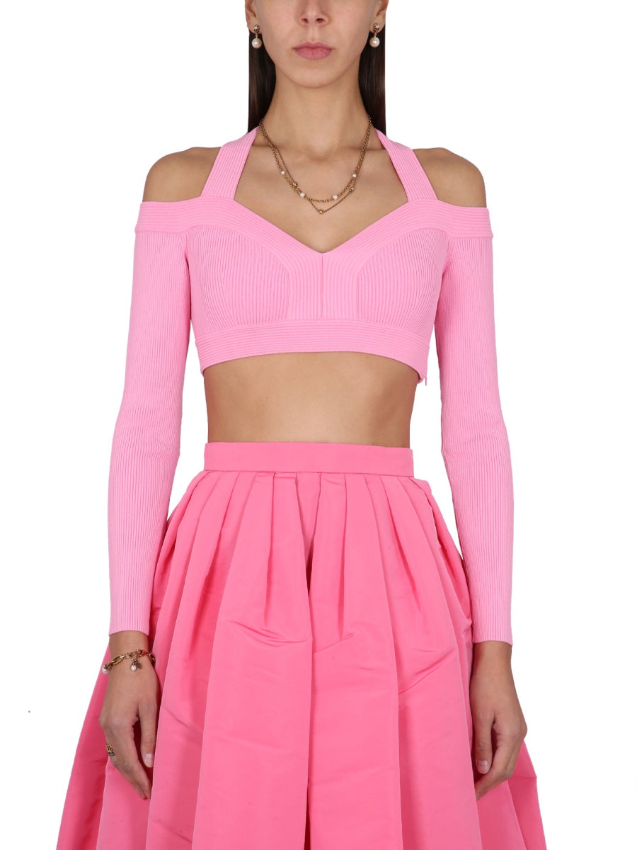 Alexander Mcqueen Women Cropped Shirt