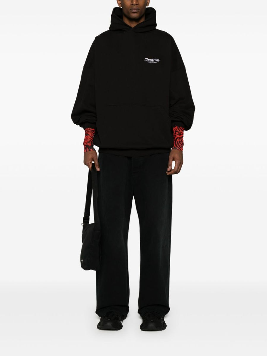 BALENCIAGA Oversized Hoodie with Pouch Pocket - Women's