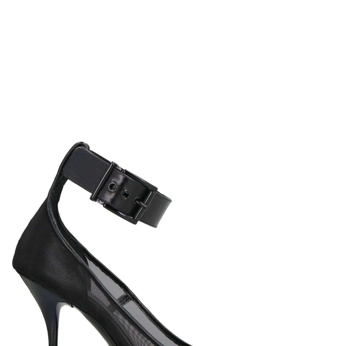 PUNK MESH POINTY-TOE PUMPS