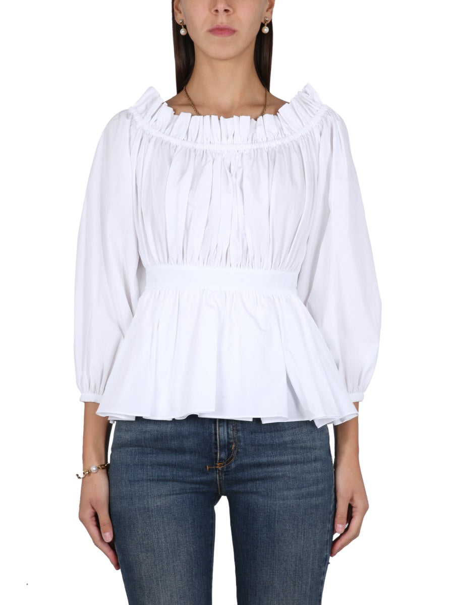 Alexander Mcqueen Women Cotton Poplin Top