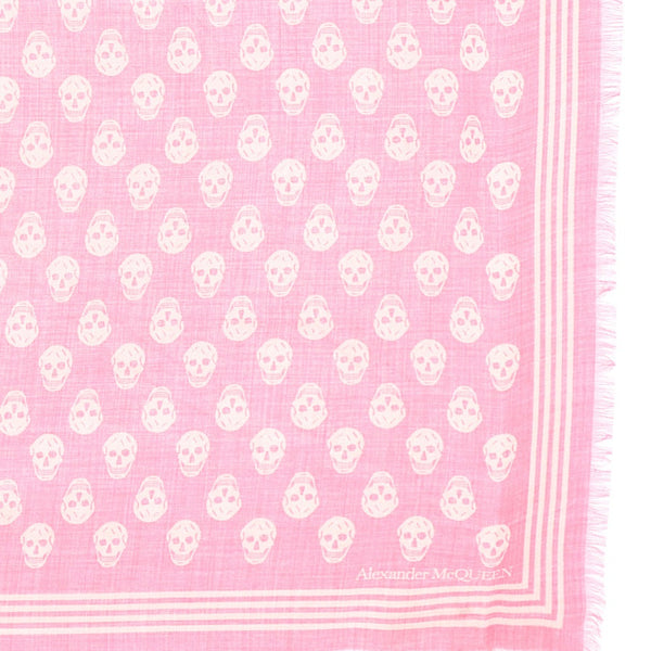 Alexander Mcqueen Men Biker Skull Print Scarf