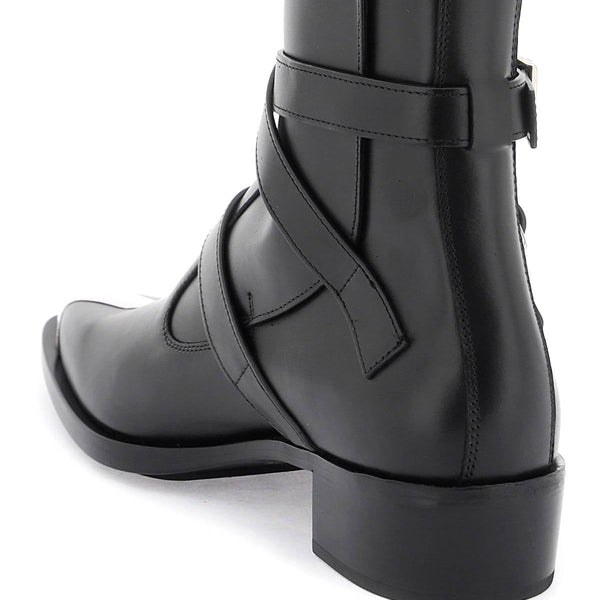 'PUNK' BOOTS WITH THREE BUCKLES