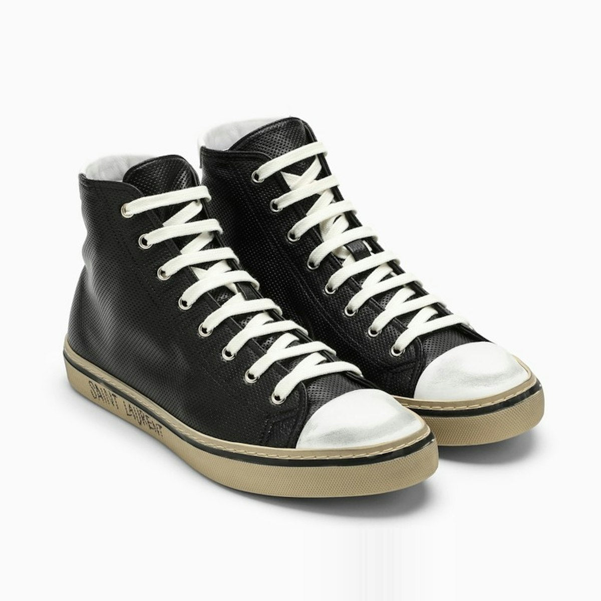 BLACK LEATHER HIGH TRAINER
