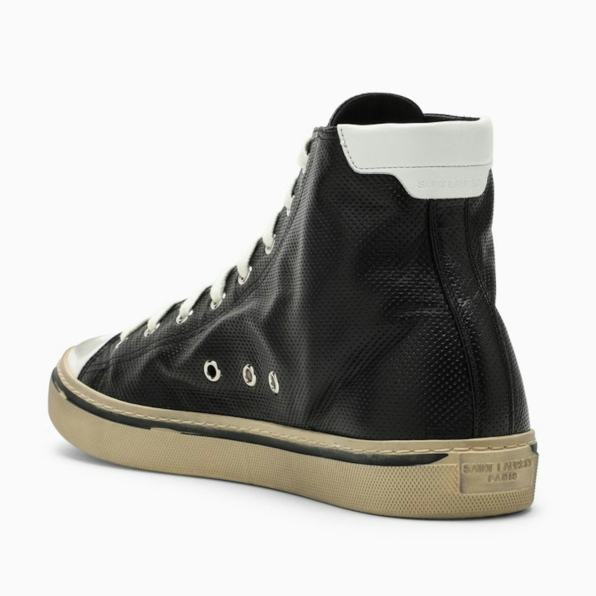 BLACK LEATHER HIGH TRAINER