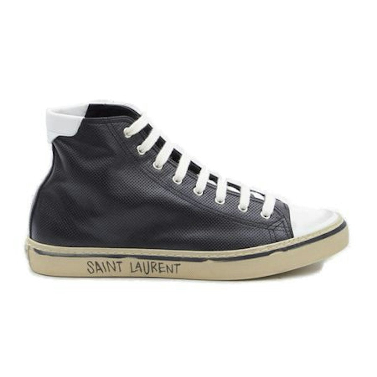 BLACK LEATHER HIGH TRAINER