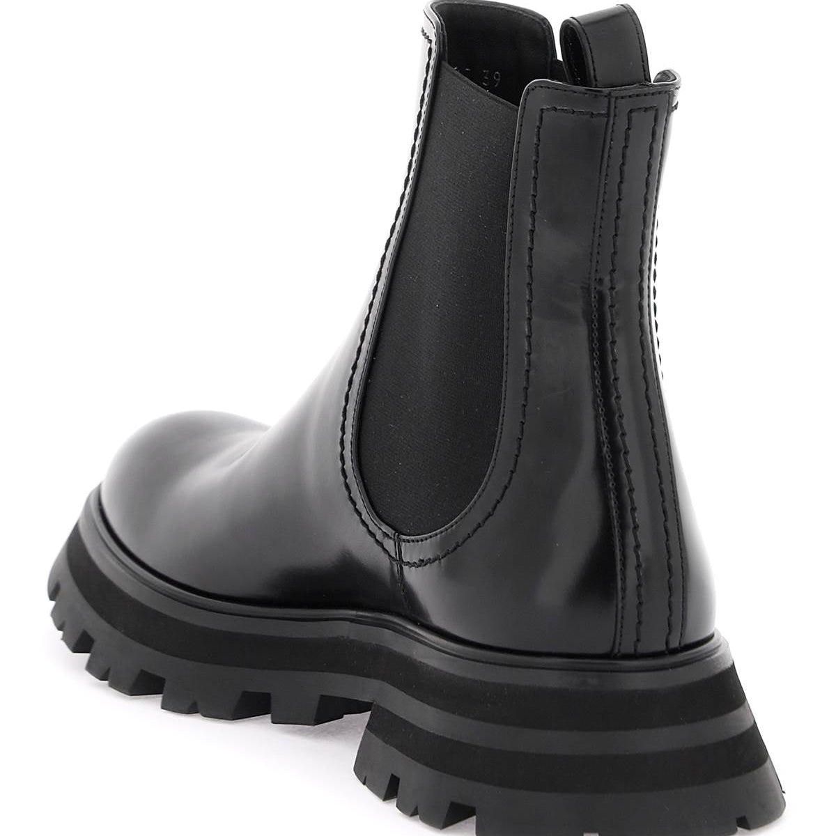 SHINY LEATHER CHELSEA BOOTS