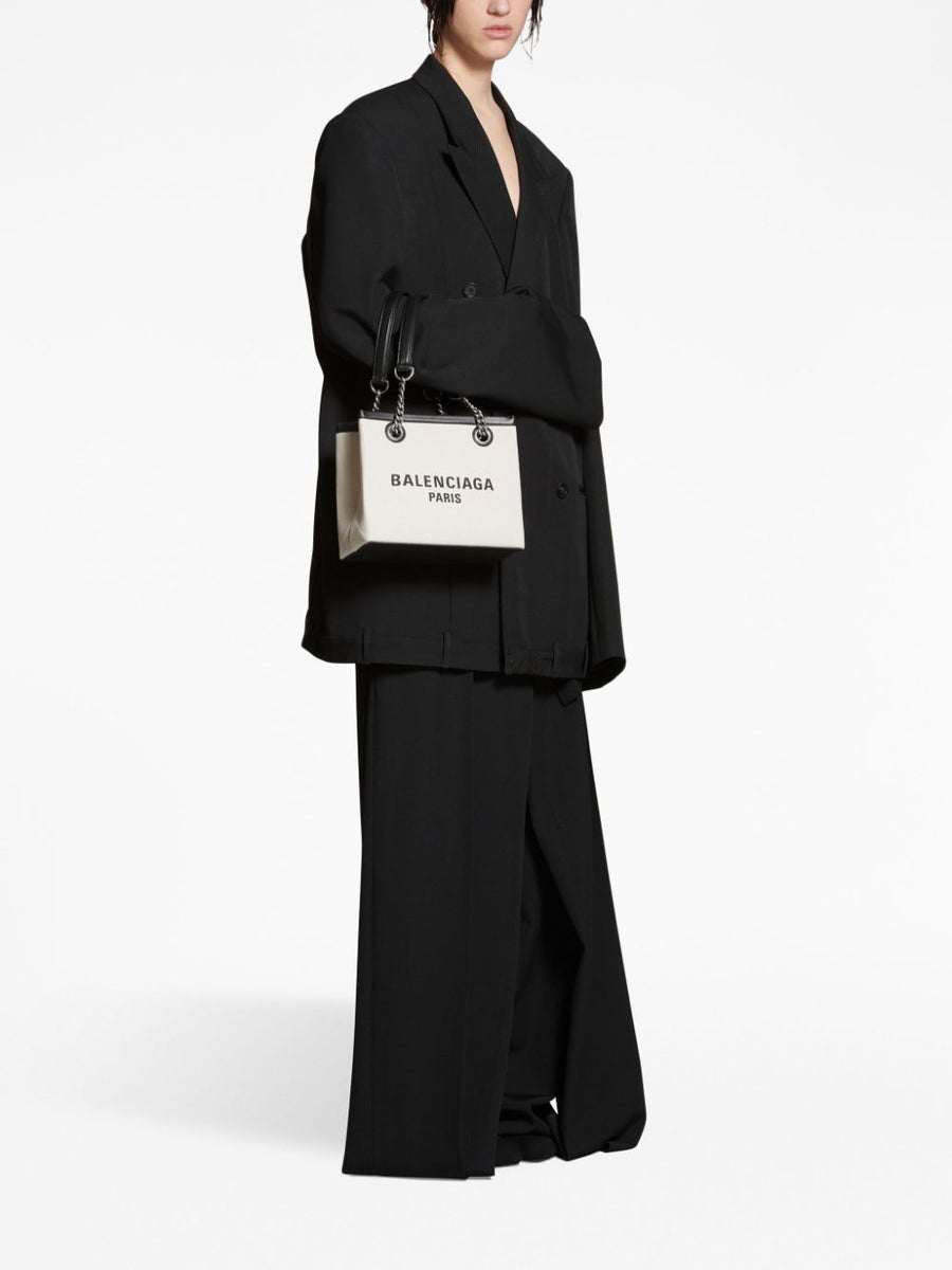 BALENCIAGA Mini Canvas Duty Free Tote Handbag