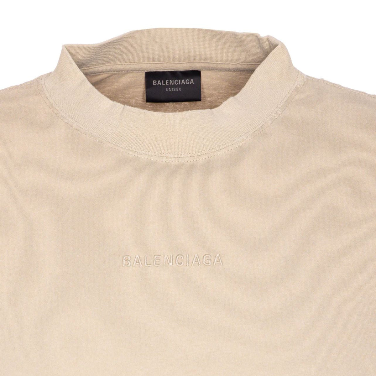 BALENCIAGA Men's T-Shirt with Embossed Central Logo