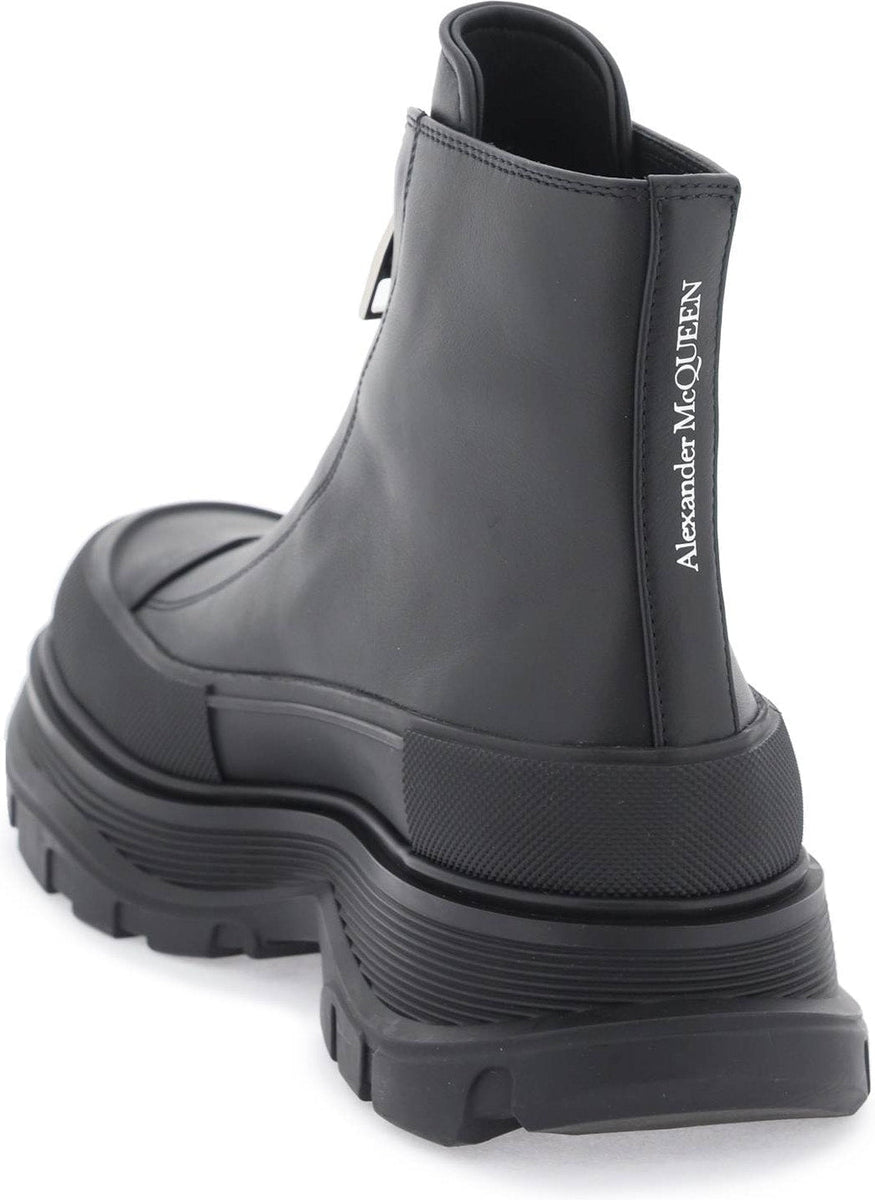 ZIP TREAD SLICK ANKLE BOOTS