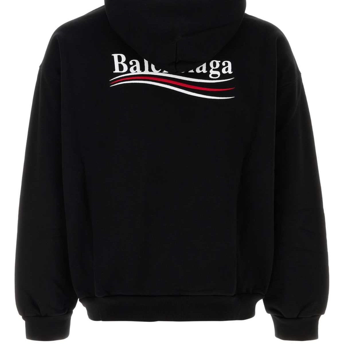 BALENCIAGA Cotton Hoodie with Ribbed Edges for Men - FW25 Collection