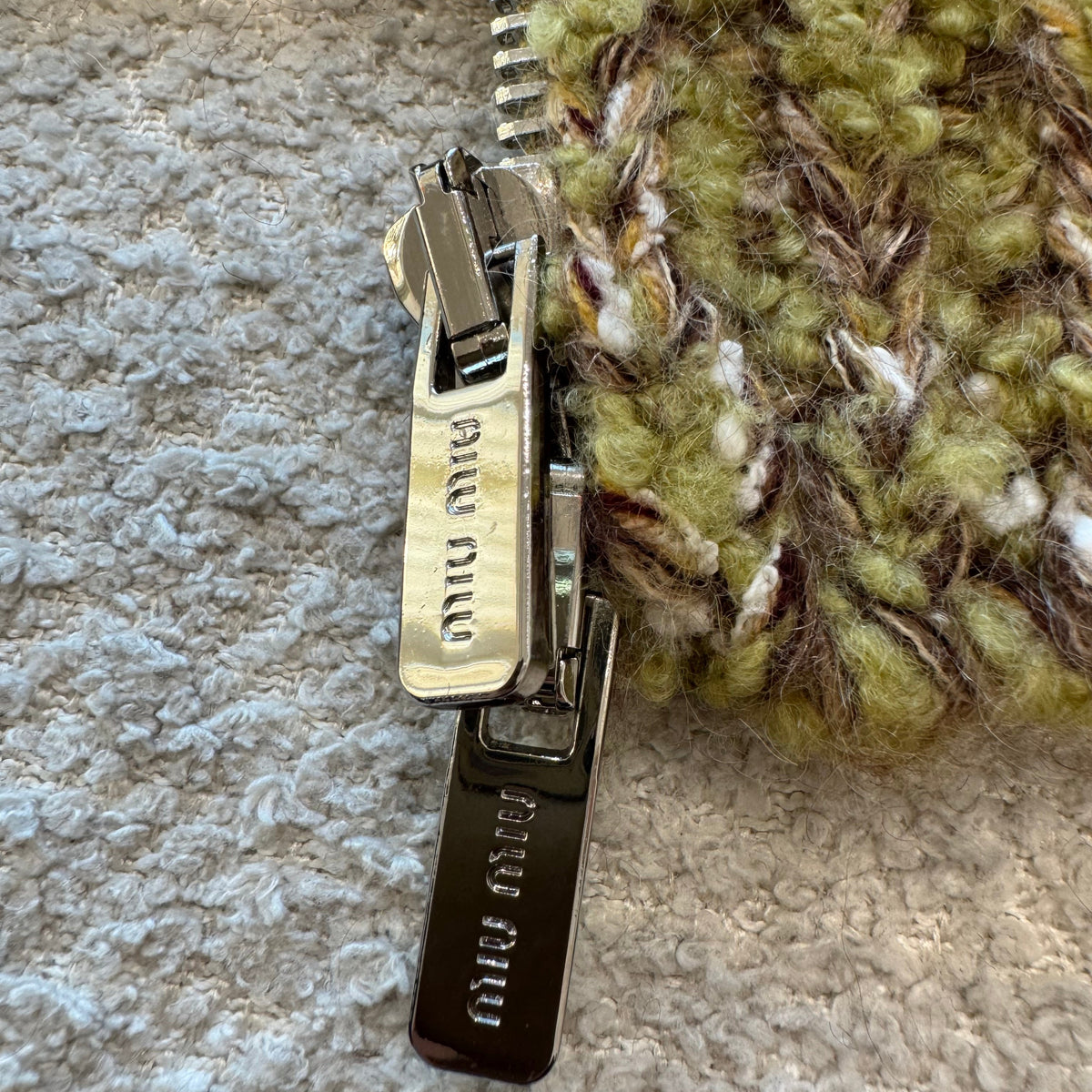 MIU M ZIP CARDIGAN
