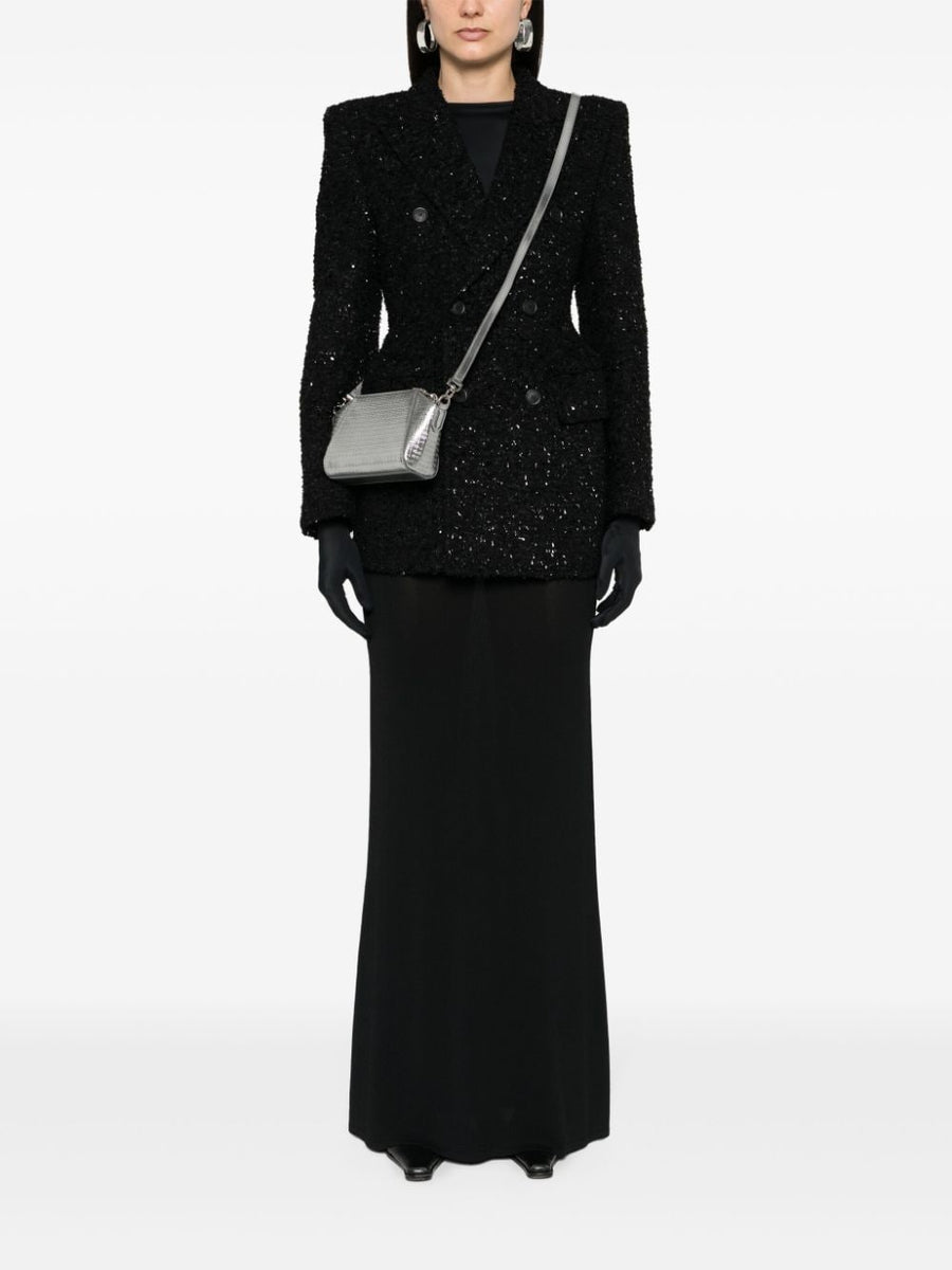 BALENCIAGA Double-Breasted Boucle Loop Blazer