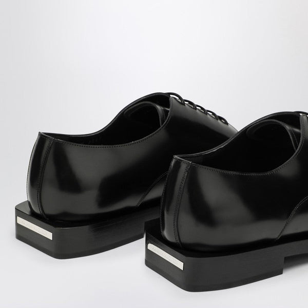 Alexander Mcqueen Black Leather Lace-Up Men