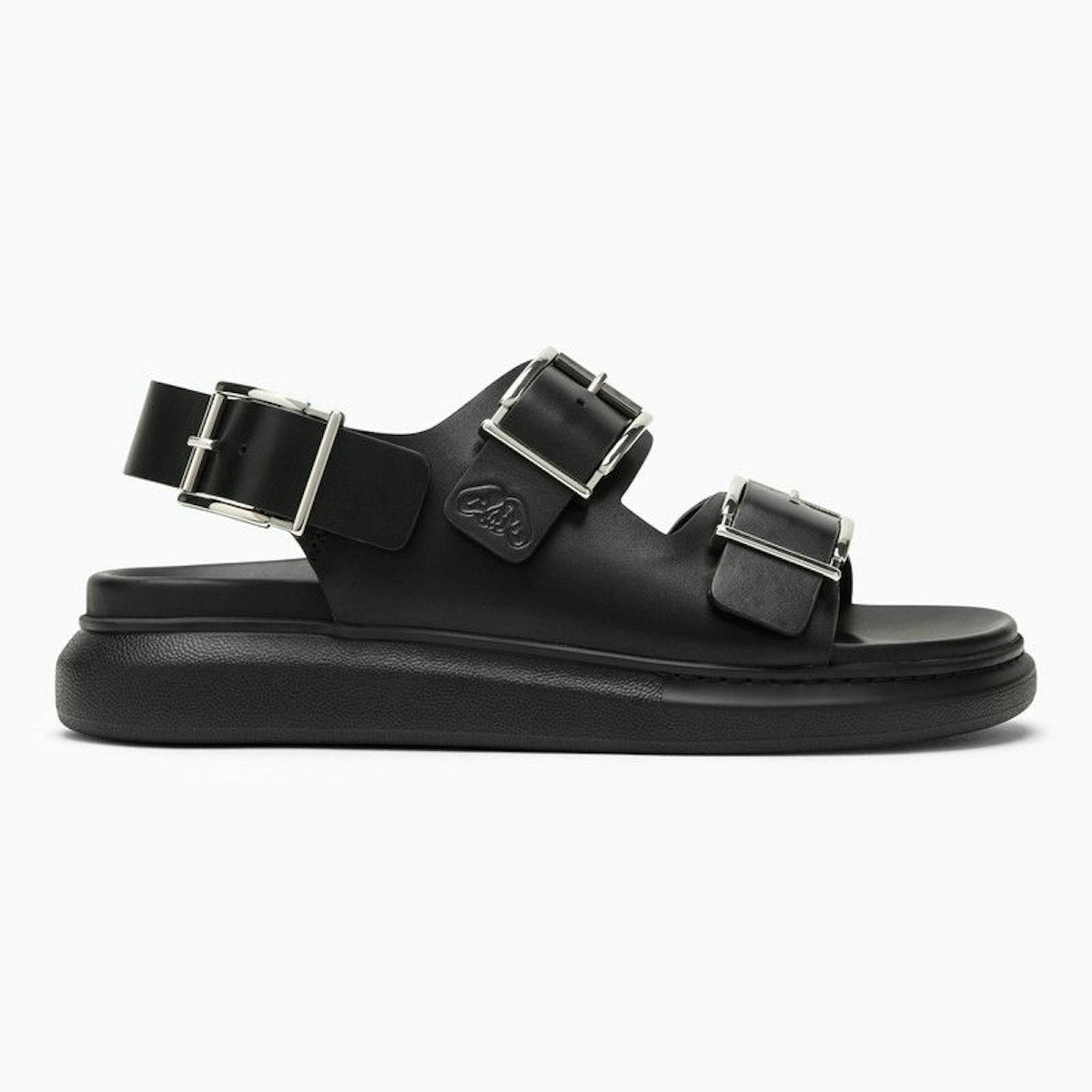 BLACK LEATHER SANDAL