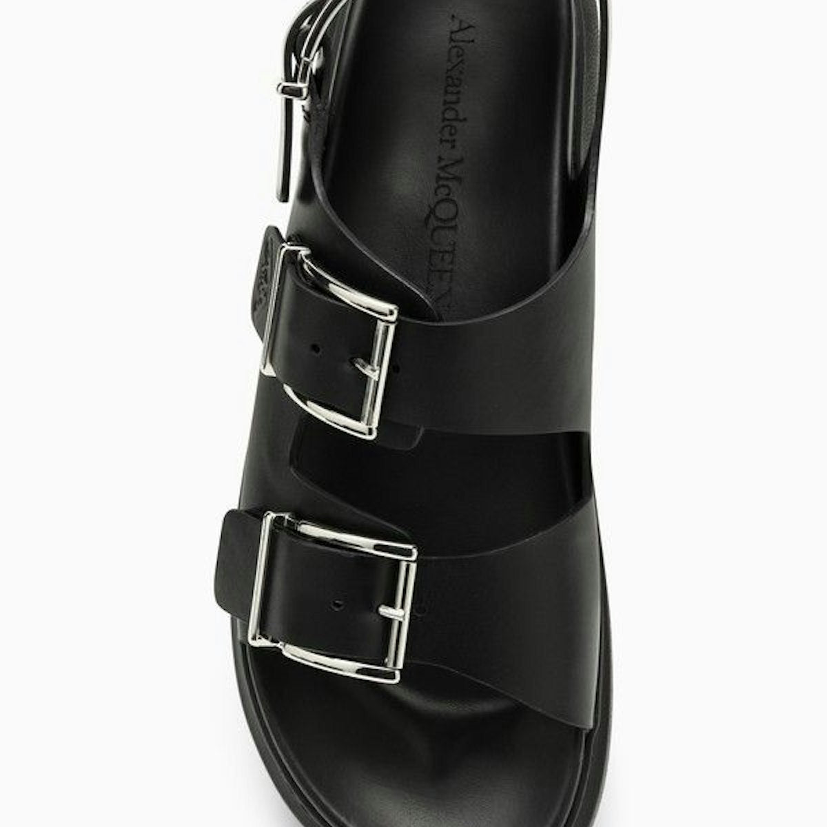 BLACK LEATHER SANDAL