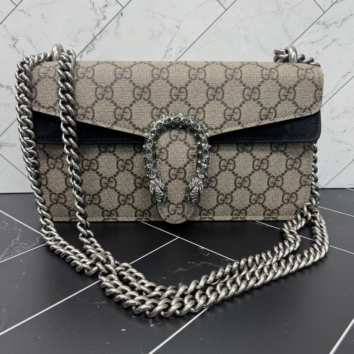 Gucci GG Black Small Dionysus Chain Crossbody Bag