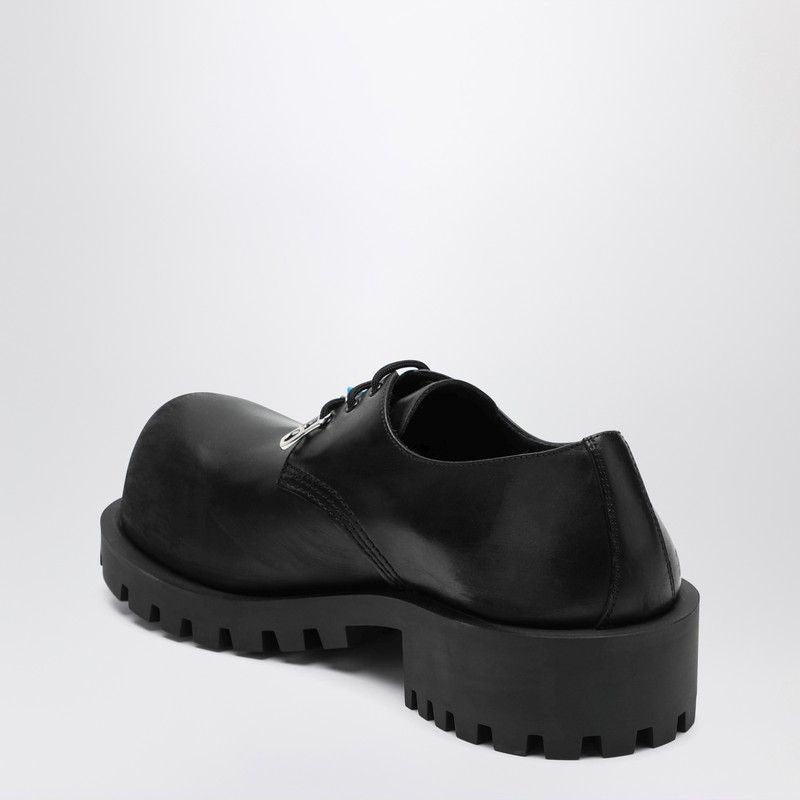 BALENCIAGA Men's Derby Dress Shoes with Extra-Large Toe