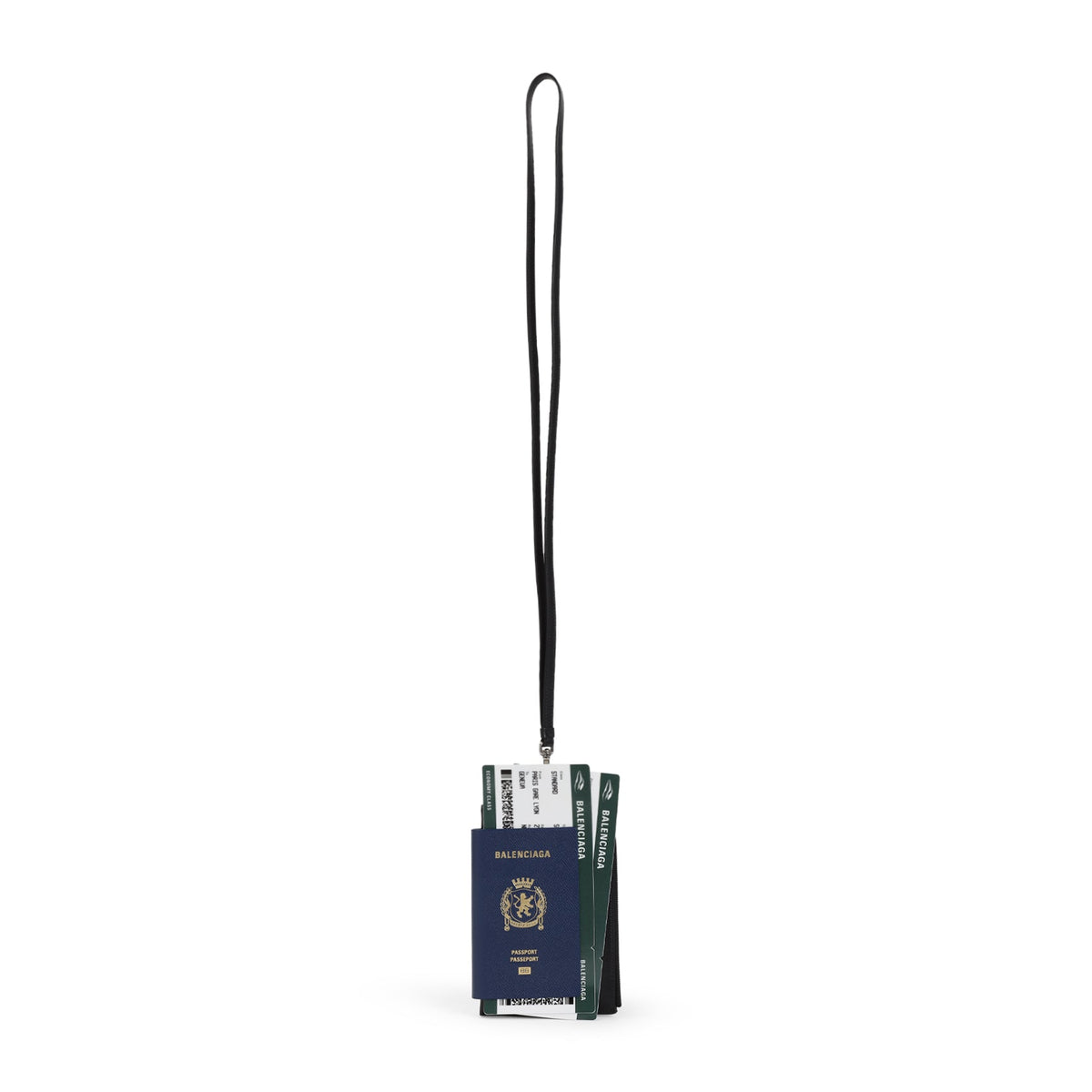 BALENCIAGA Mini Semi Matte Leather Passport Phone Holder