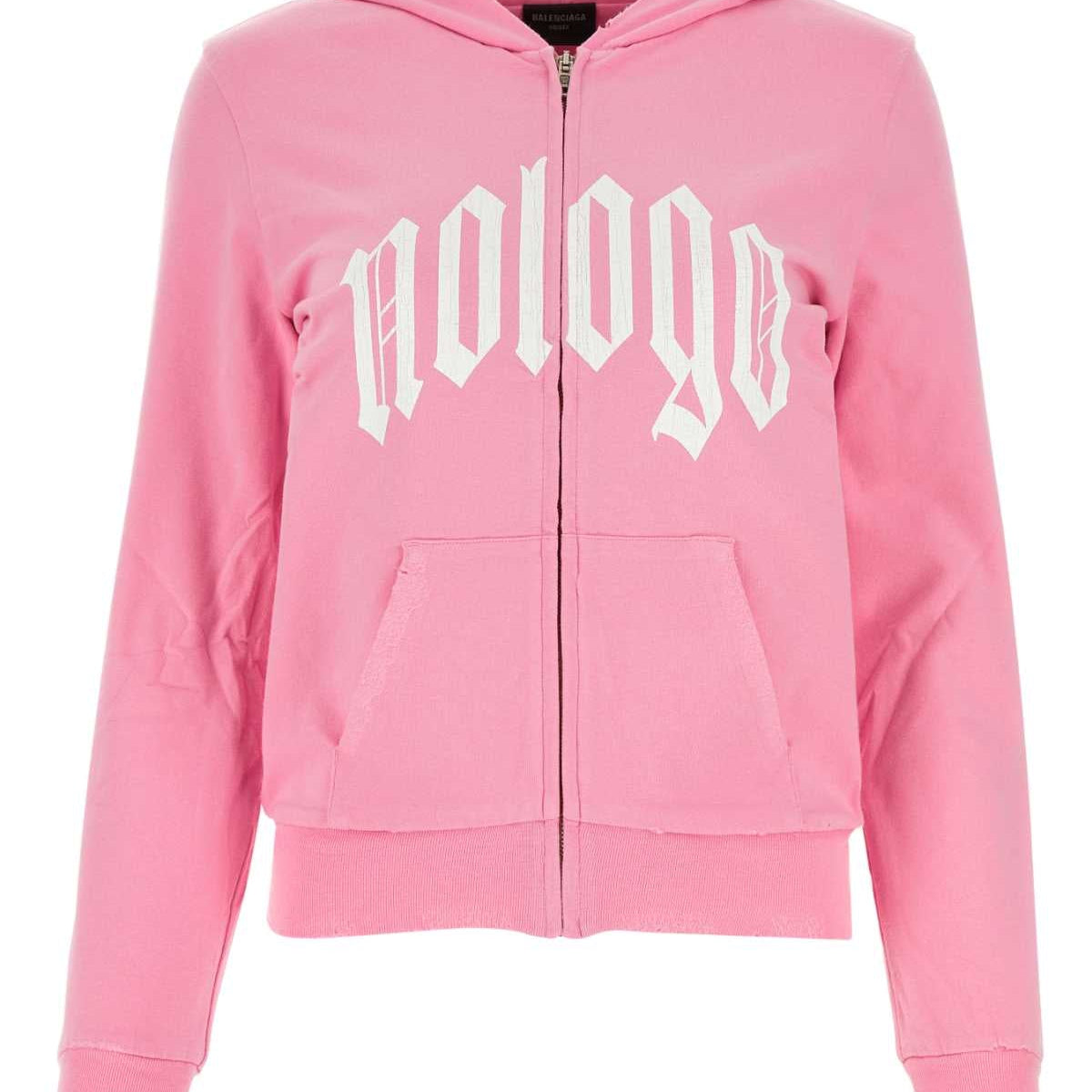 BALENCIAGA Mini Stretch Cotton Zip-Up Hoodie for Women