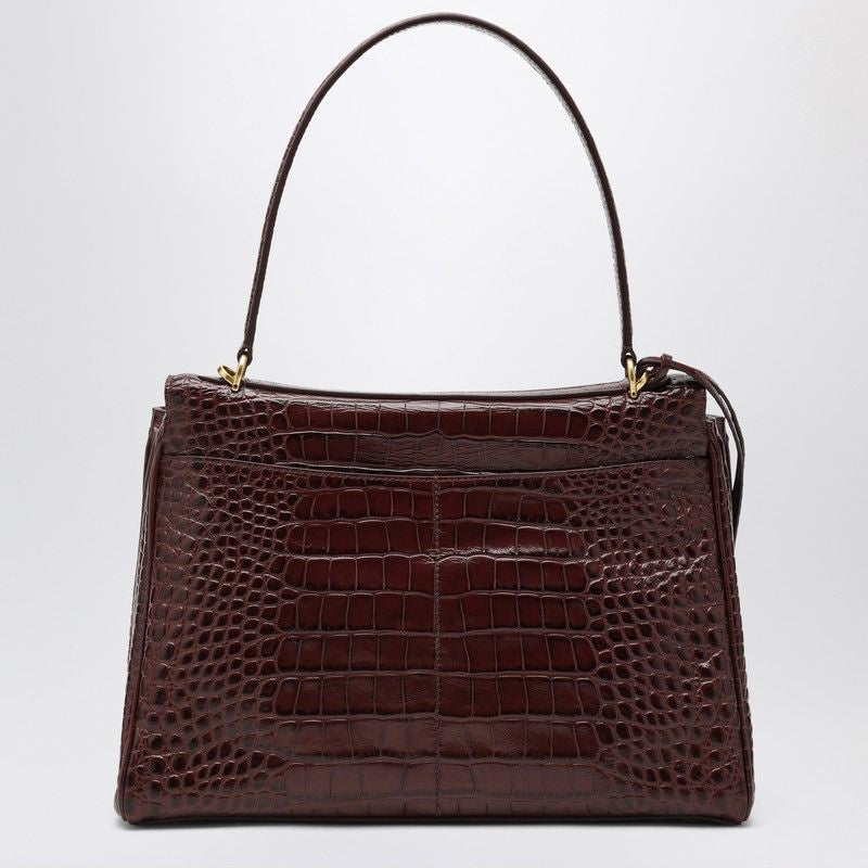 BALENCIAGA Medium Cocco-Print Calfskin Handbag