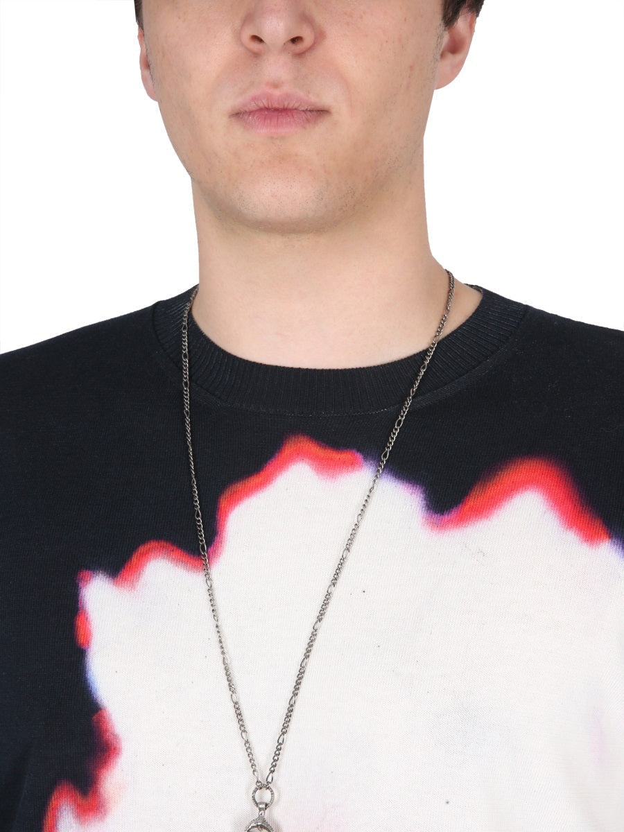 Alexander Mcqueen Men Jersey With Solarised Flower Print