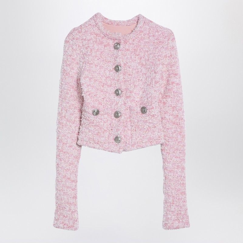 BALENCIAGA Mini Cropped Tweed Cardigan