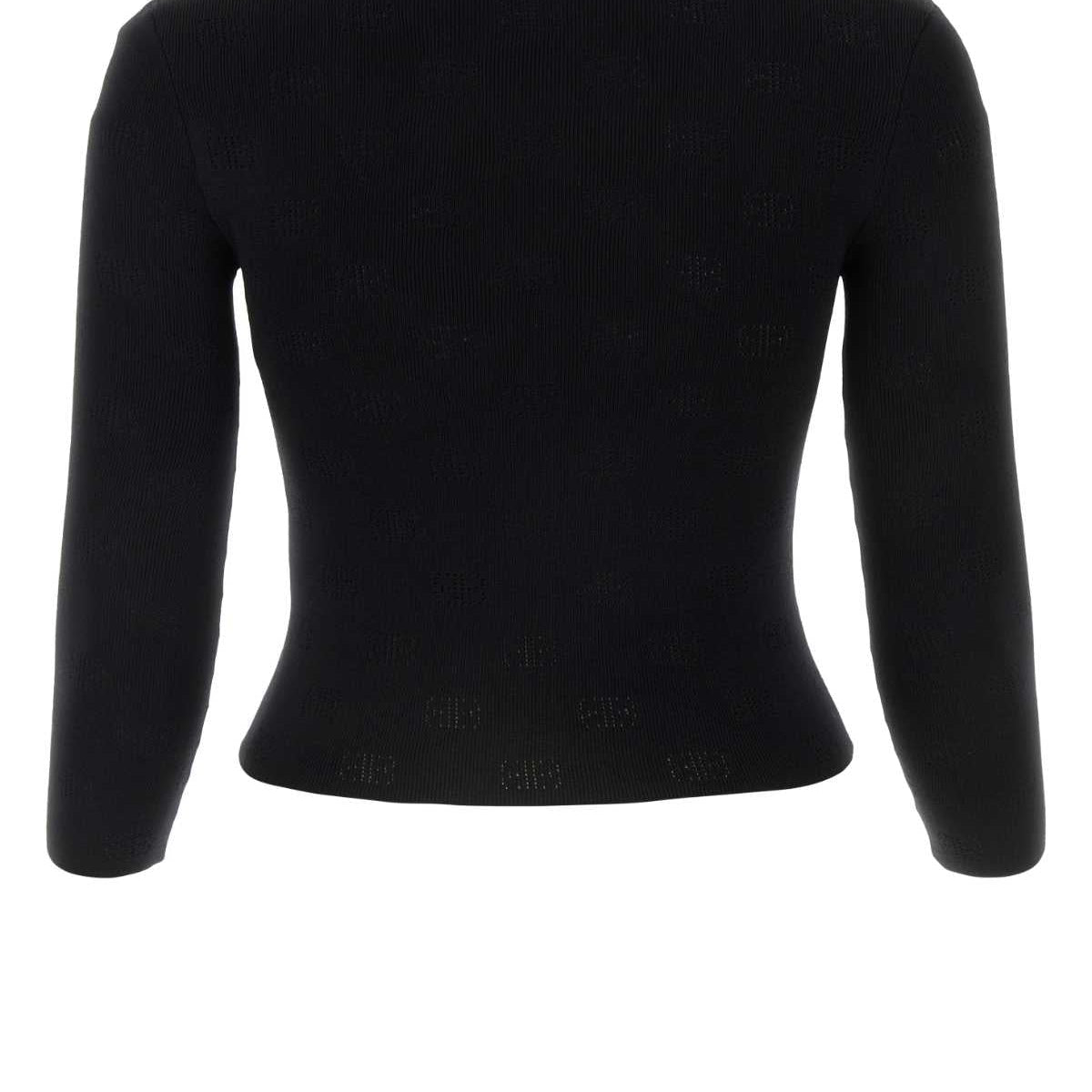 BALENCIAGA Wool Blend Cropped Sweater