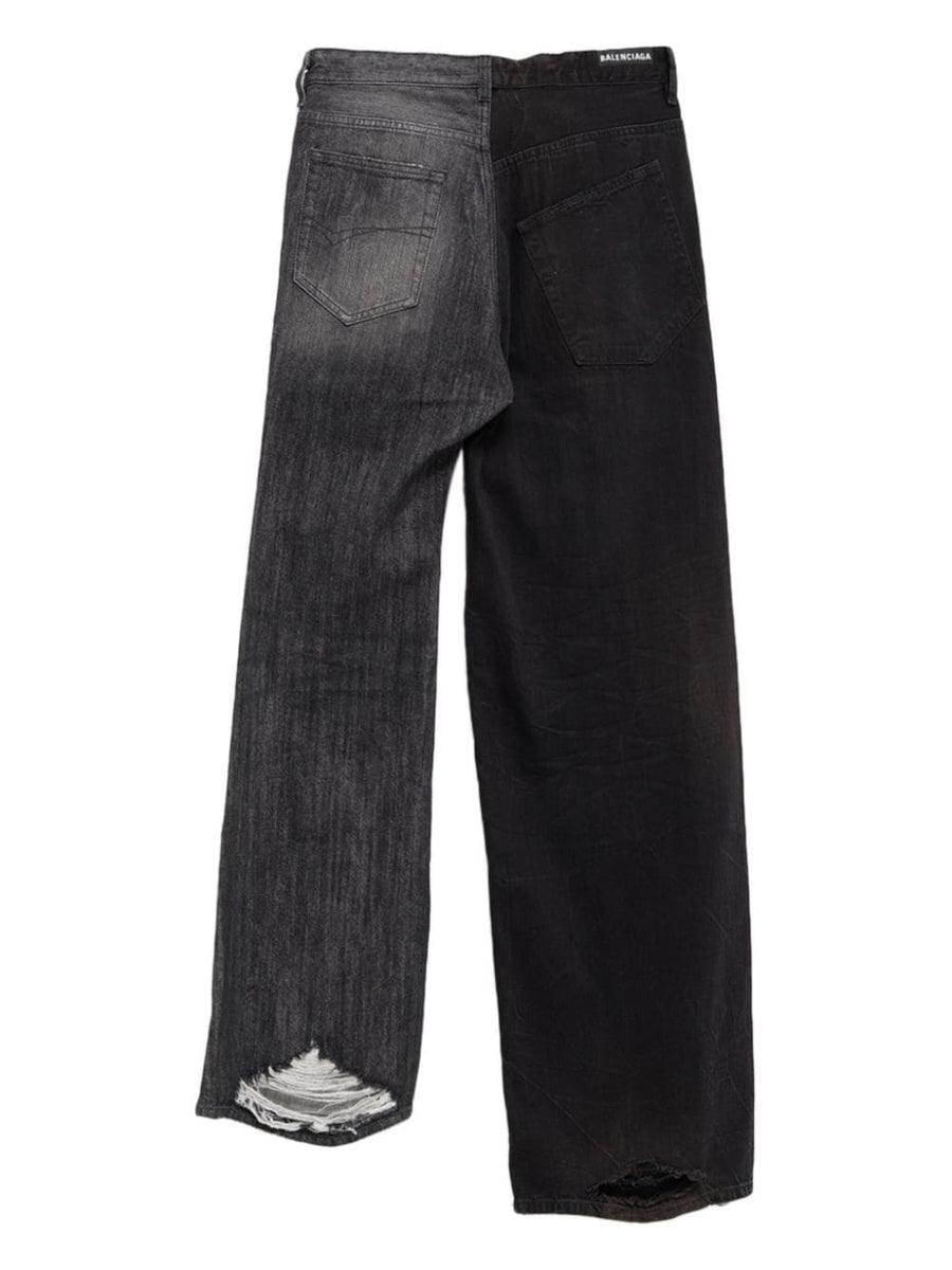 BALENCIAGA Asymmetric Hem Adjustable Waist Strap Pants