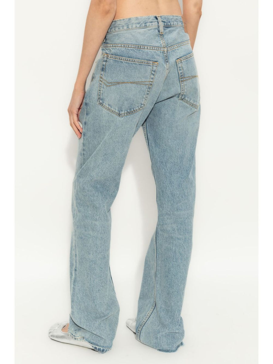 BALENCIAGA Low-Waist Classic Denim Jeans for Women - Long Length