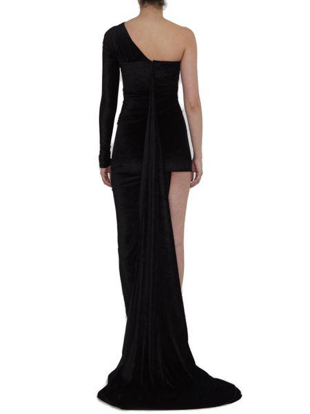 BALENCIAGA Asymmetrical Velvet Maxi Gown Size 36