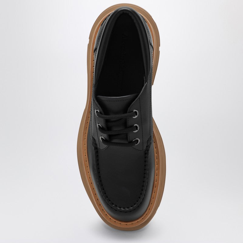 Alexander Mcqueen Black Leather Lace-Up With Maxi Sole Men