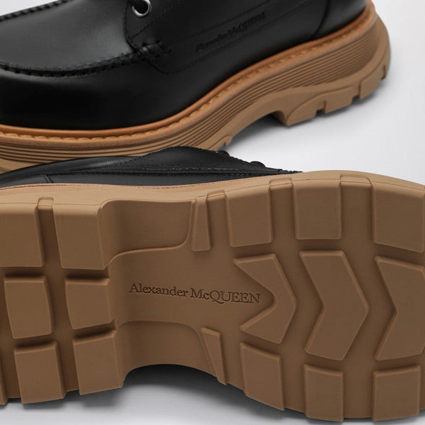Alexander Mcqueen Black Leather Lace-Up With Maxi Sole Men