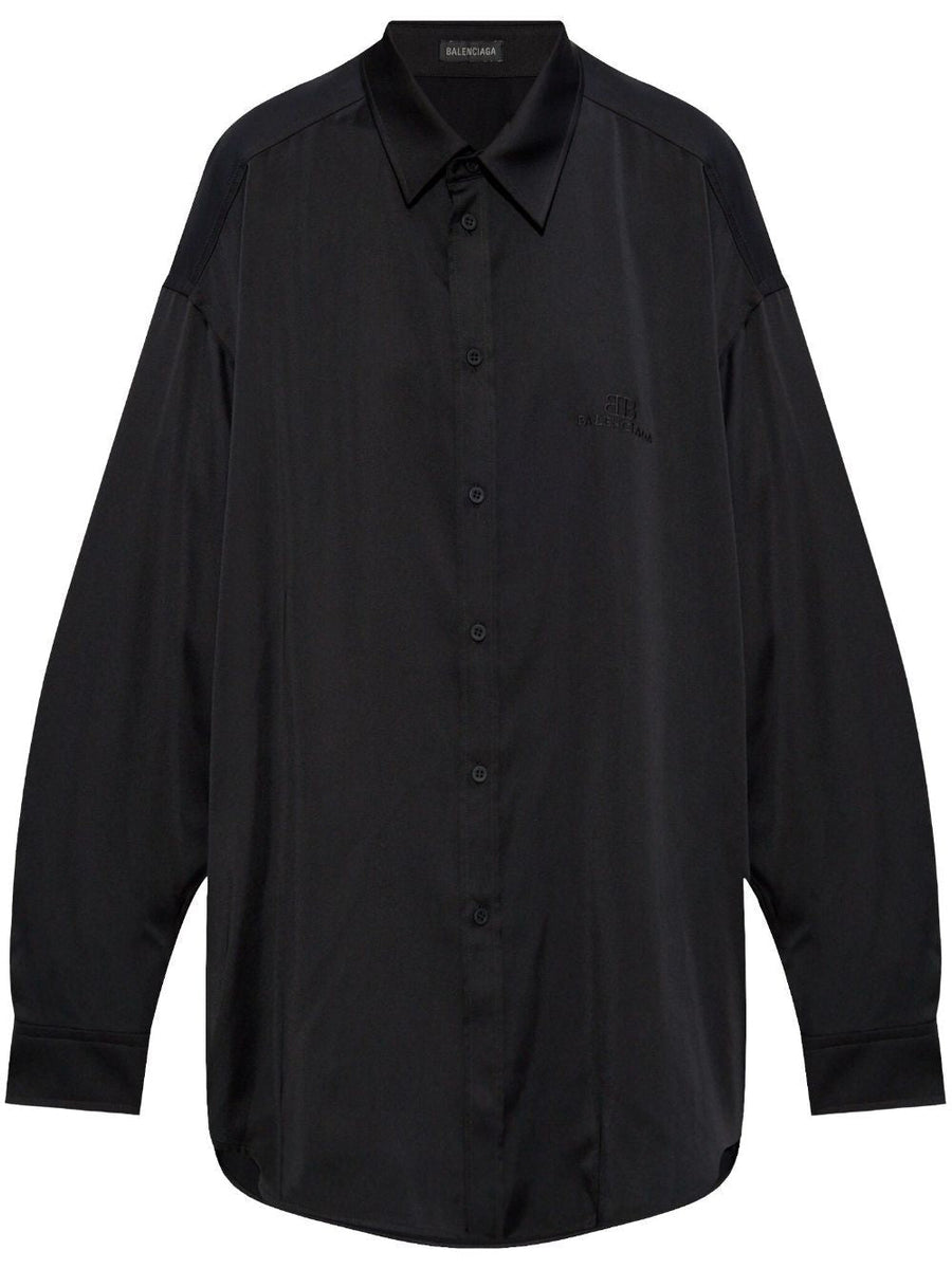 BALENCIAGA Embroidered Logo Shirt for Women