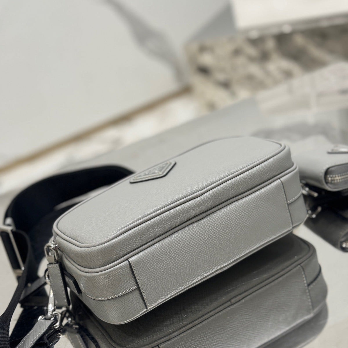 PD SAFFIANO LEATHER SHOULDER BAG