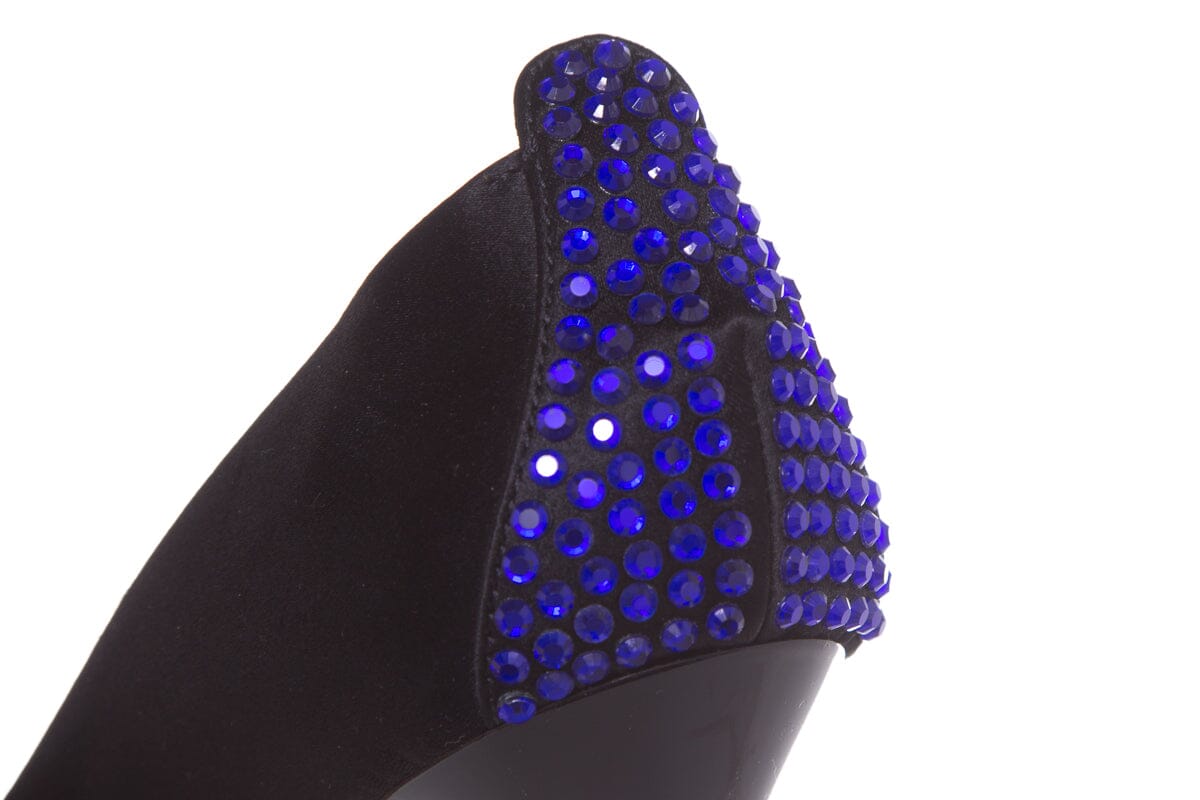 Giuseppe Zanotti Black Satin Jewel Heels SZ 36