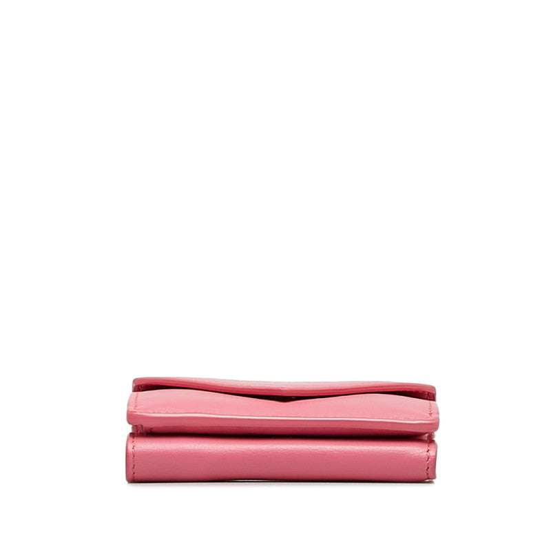 balenciaga Mini Paper Wallet Leather Pink