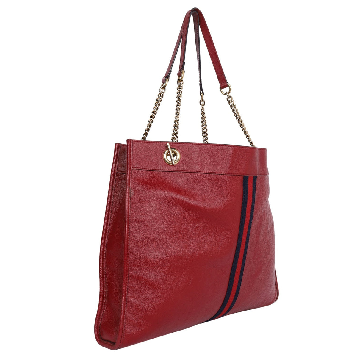 Gucci Red Leather Rajah Tote Bag (Authentic Pre-Owned)