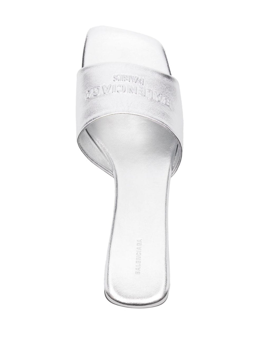 BALENCIAGA Metallic Leather Slip-Ons for Women