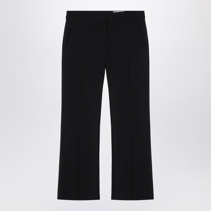 Alexander Mcqueen Black Tailored Trousers In Wool Women