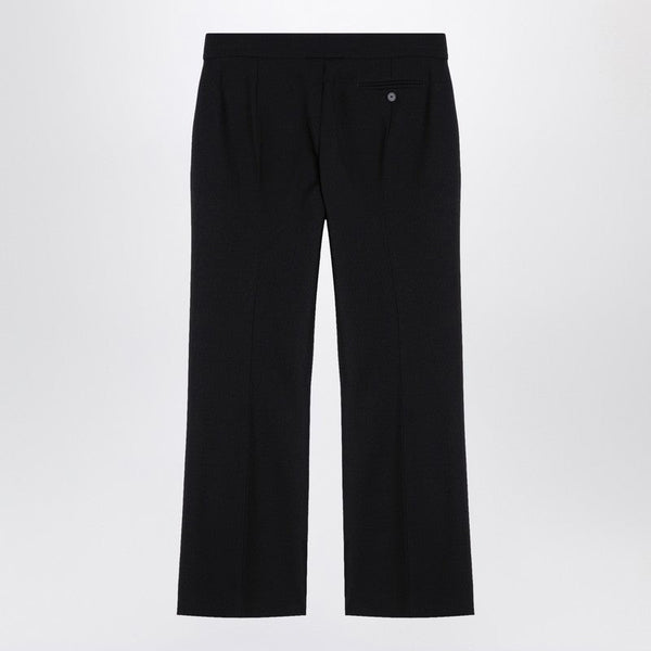Alexander Mcqueen Black Tailored Trousers In Wool Women