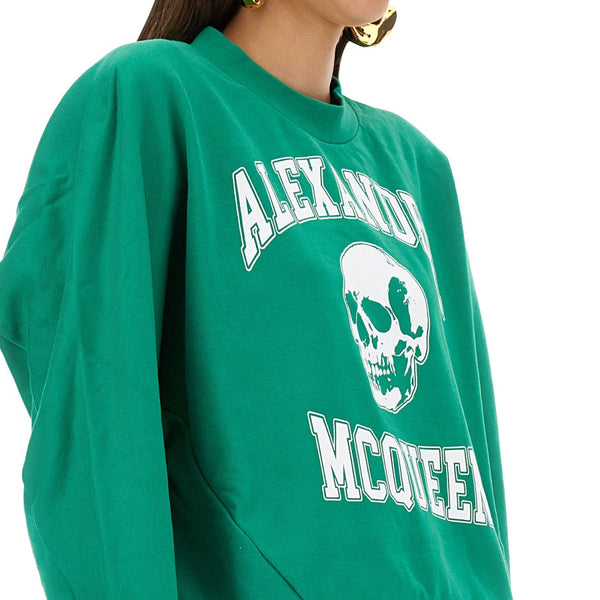 Alexander Mcqueen Women Varsiity Skull Sweatshirt