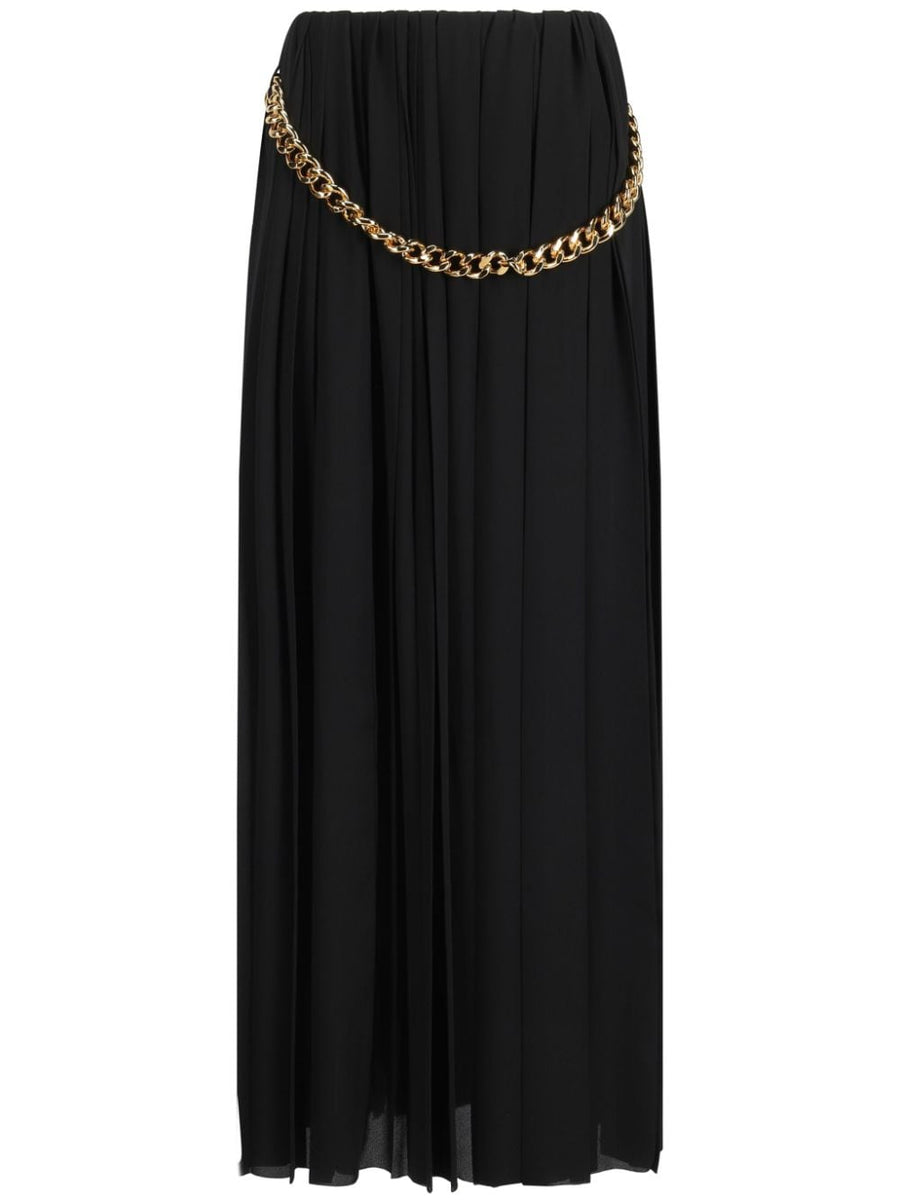 BALENCIAGA Chain Embellished Pleated Mini Skirt for Women