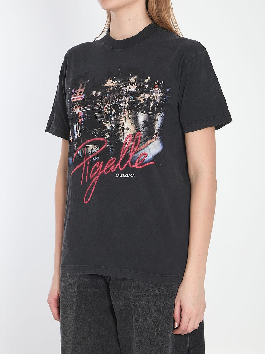 BALENCIAGA Crinkled Cotton Short-Sleeve Crewneck T-Shirt - Size M