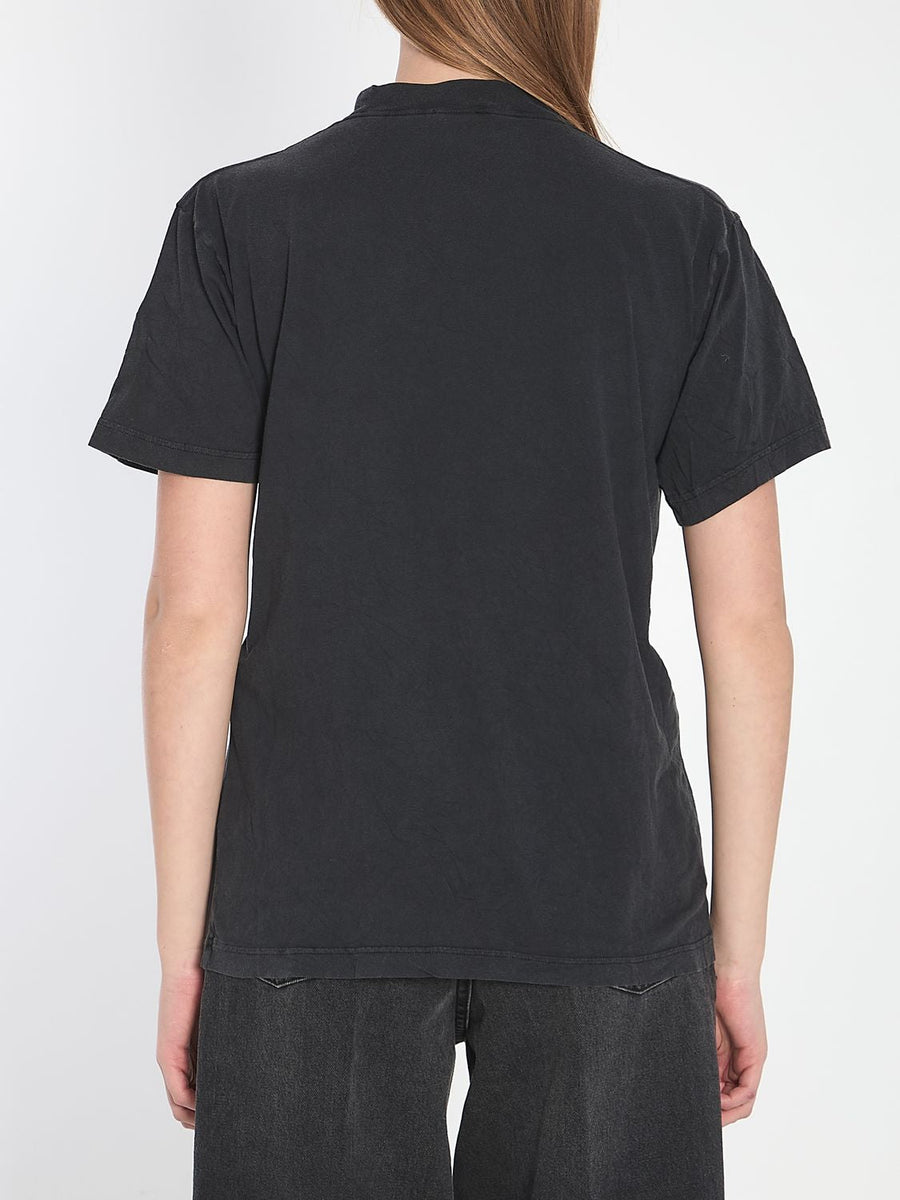 BALENCIAGA Crinkled Cotton Short-Sleeve Crewneck T-Shirt - Size M