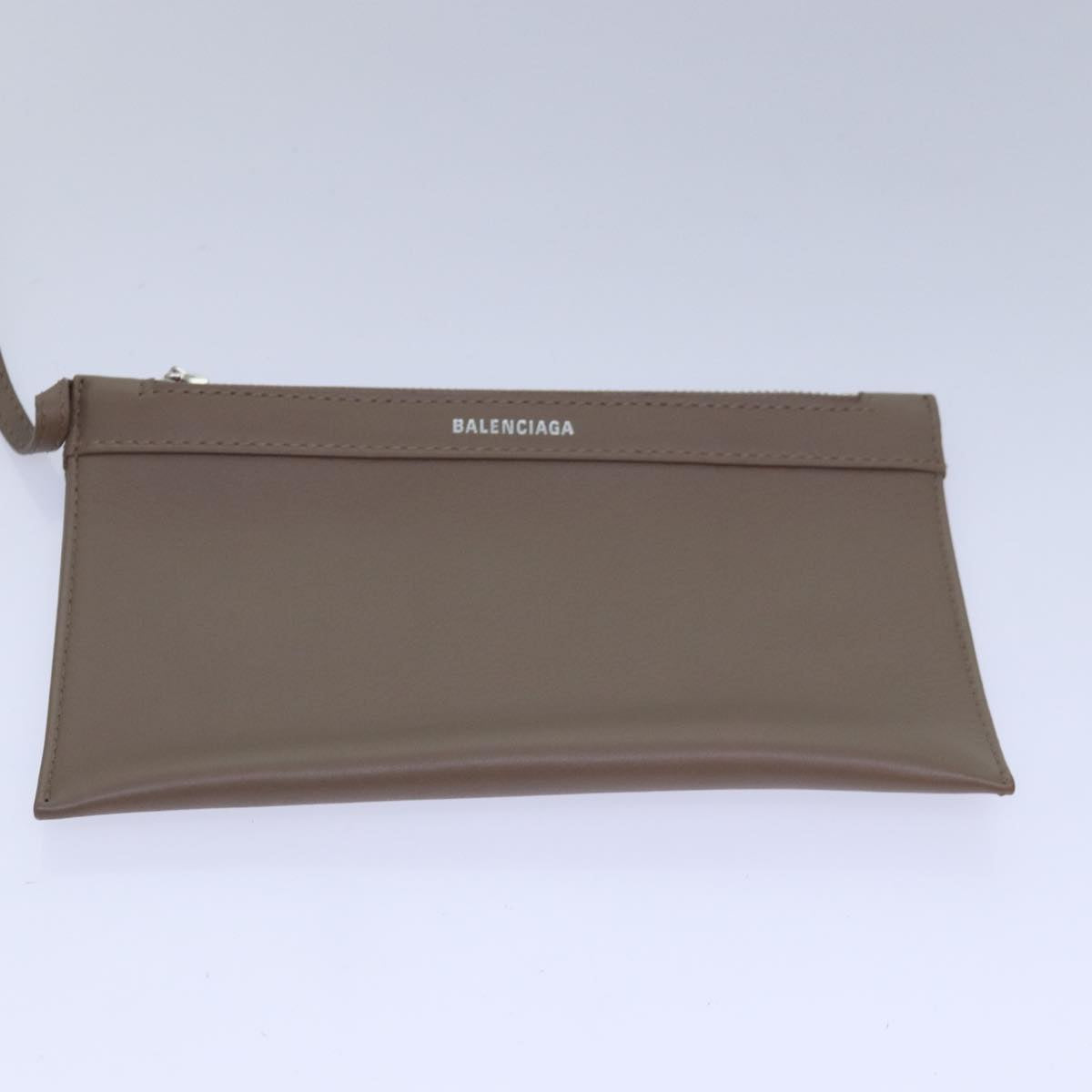 balenciaga Navy Cabas Hand Bag Leather Gray 339933 Auth 80962