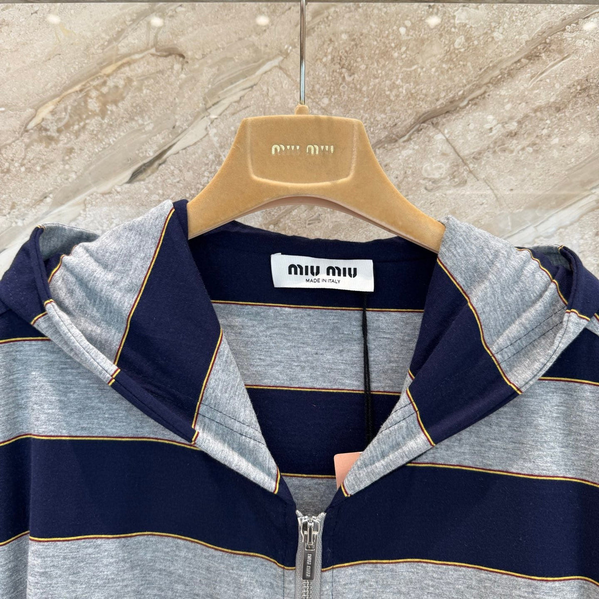 MIU M ZIP HOODIE