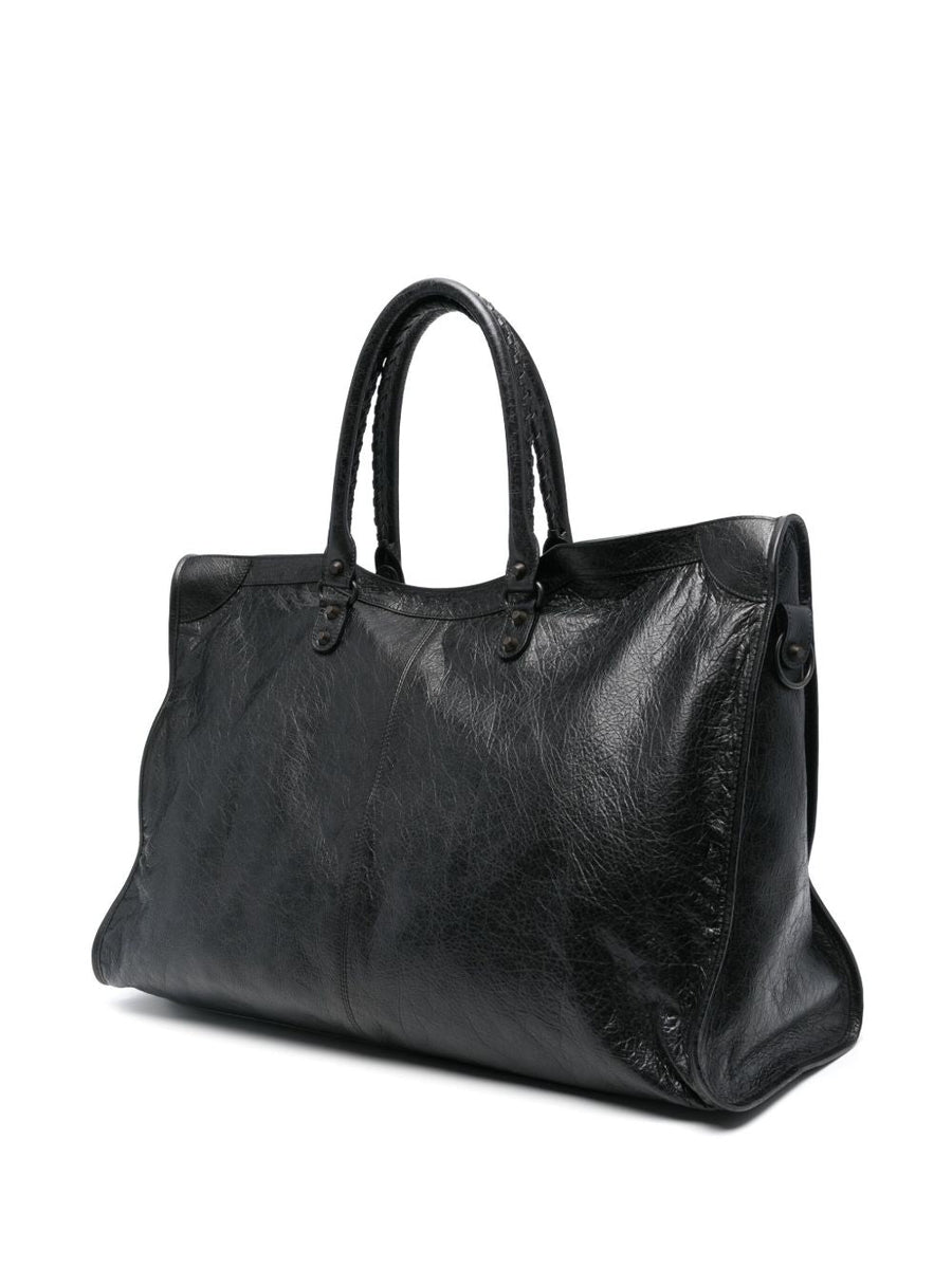 BALENCIAGA Luxe Lamb Leather Handbag for Men