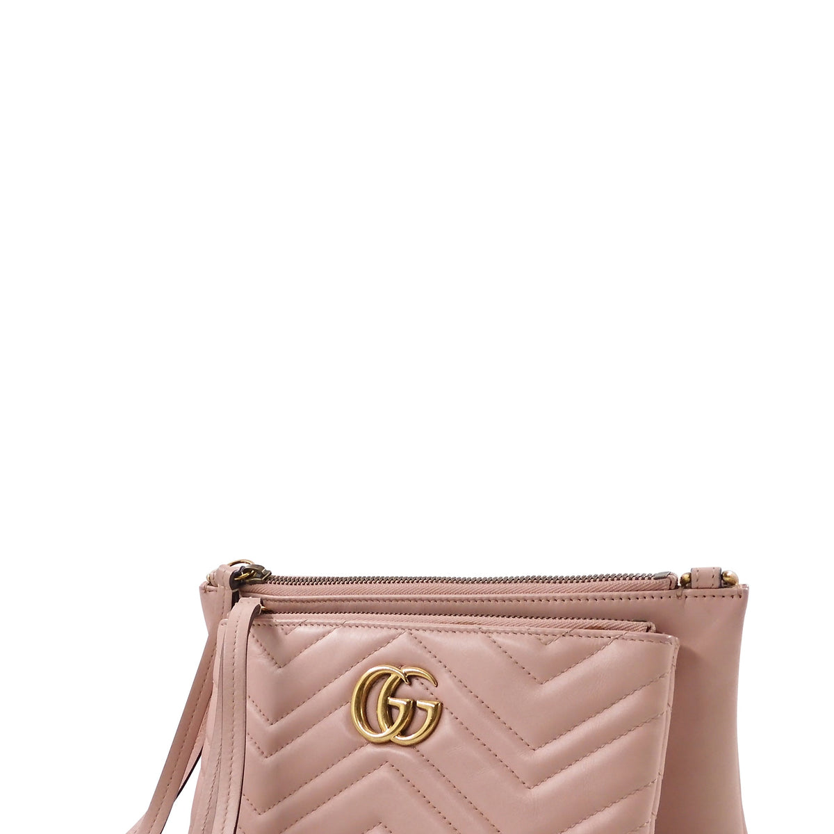 GG Marmont Matelasse Pouch with Strap Pink
